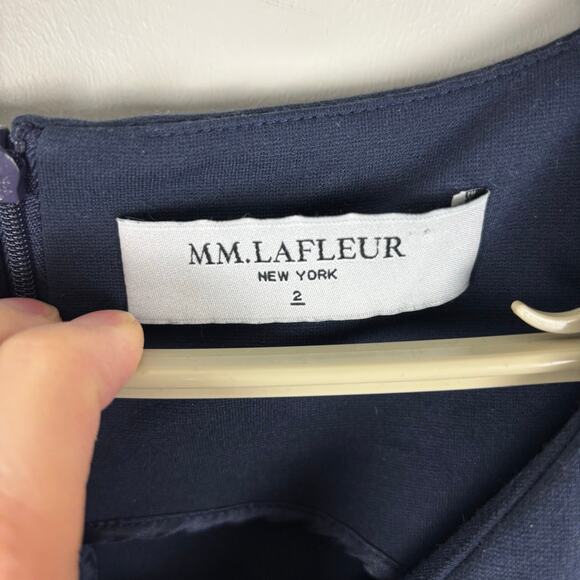 MM. Lafleur The Rachel Dress -Midnight Blue (Navy) Ponte Knit Career Corporate - Picture 10 of 11